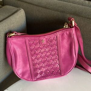 Cole Haan Fuchsia Leather Crossbody Bag